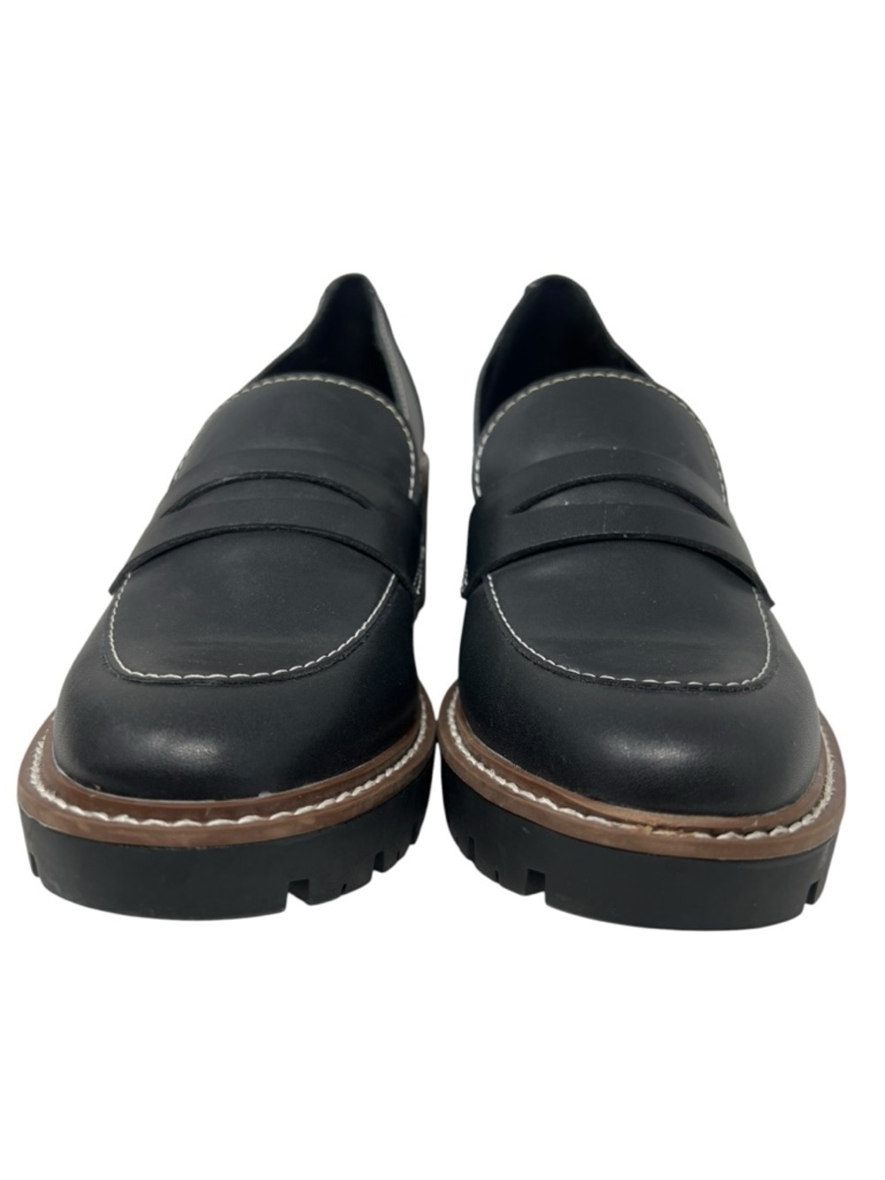 Blondo Black Lug-Sole Penny Loafers - Picture 4 of 9
